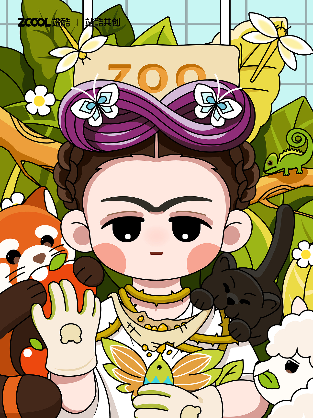 世界名画二创——名画2023（图ZMzQ0MTA3Njg4） - 艺术插画 - 站酷设计师一棵秋葵原创素材 - 站酷ZCOOL