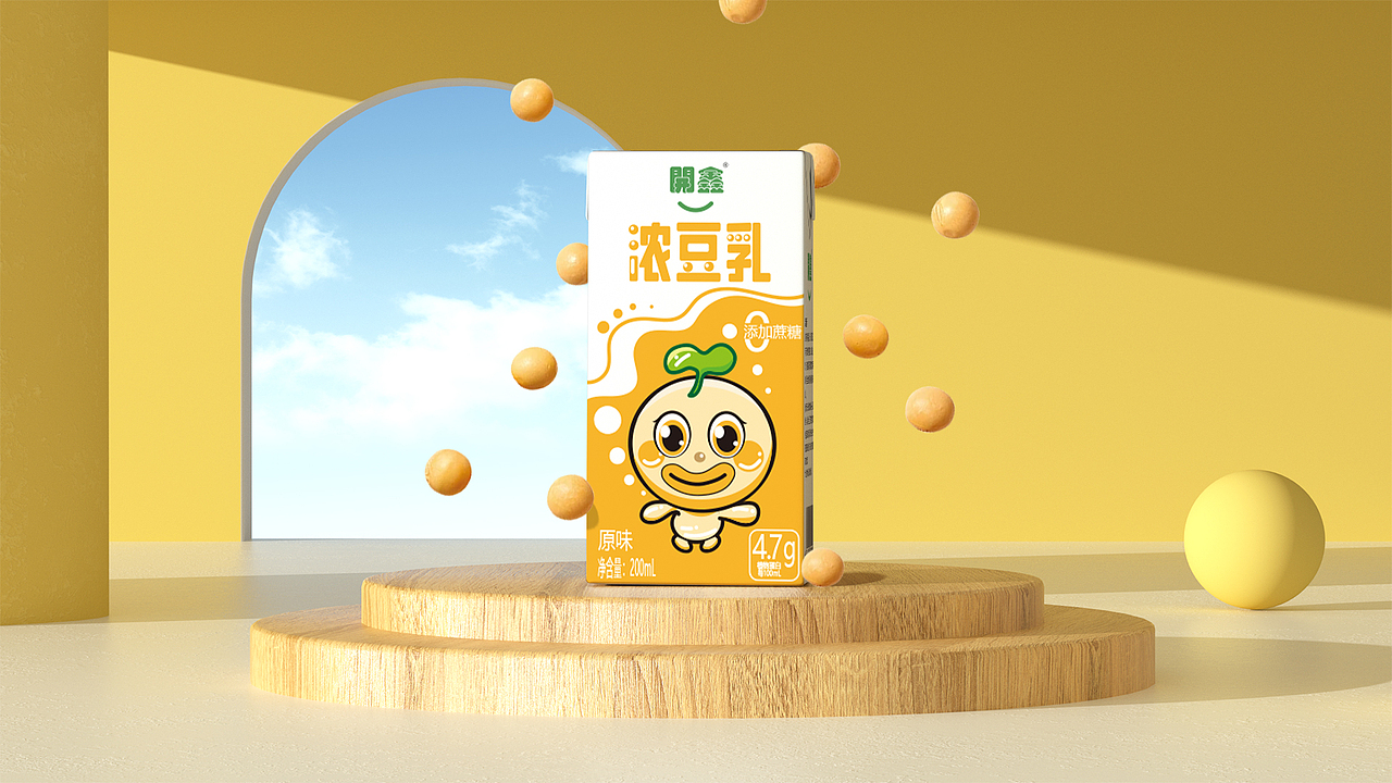 ip形象豆乳包装