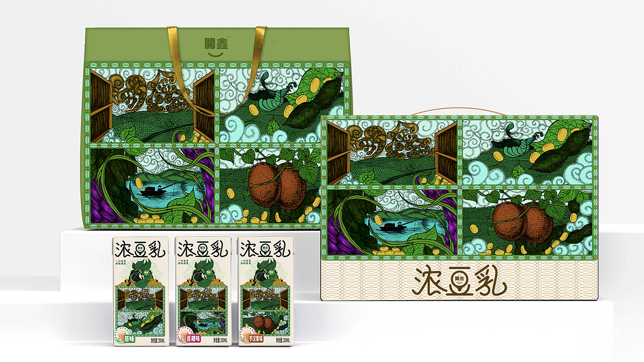 豆蔻遗梦-開鑫浓豆乳包装设计