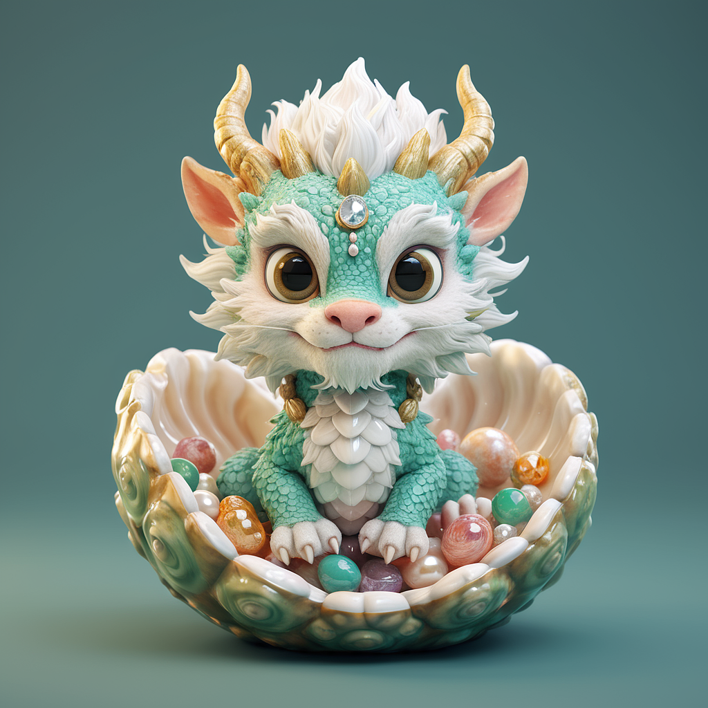 珍珠龙宝（图ZMzYwNjA2OTMy） - AI作品 - 站酷设计师德里克文原创素材 - 站酷ZCOOL