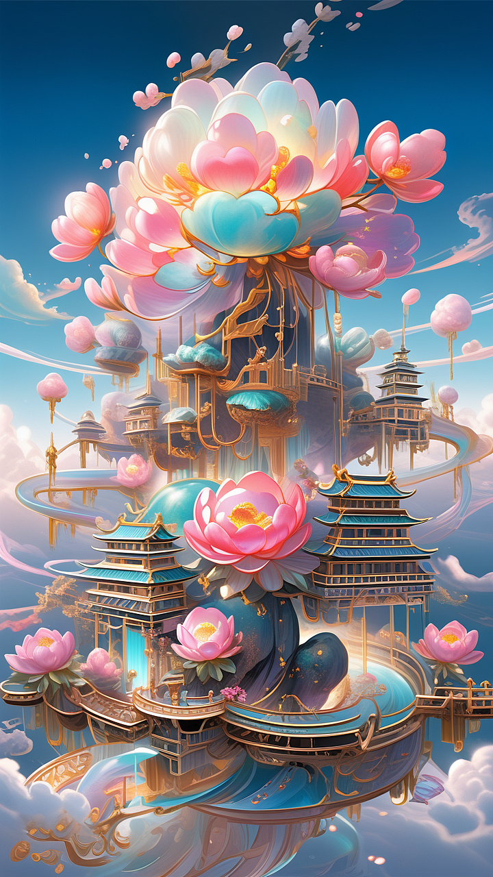 天空之城（圖ZMzY4NTM3ODE2） - AI作品 - 站酷設(shè)計(jì)師愛(ài)污及污原創(chuàng)素材 - 站酷ZCOOL
