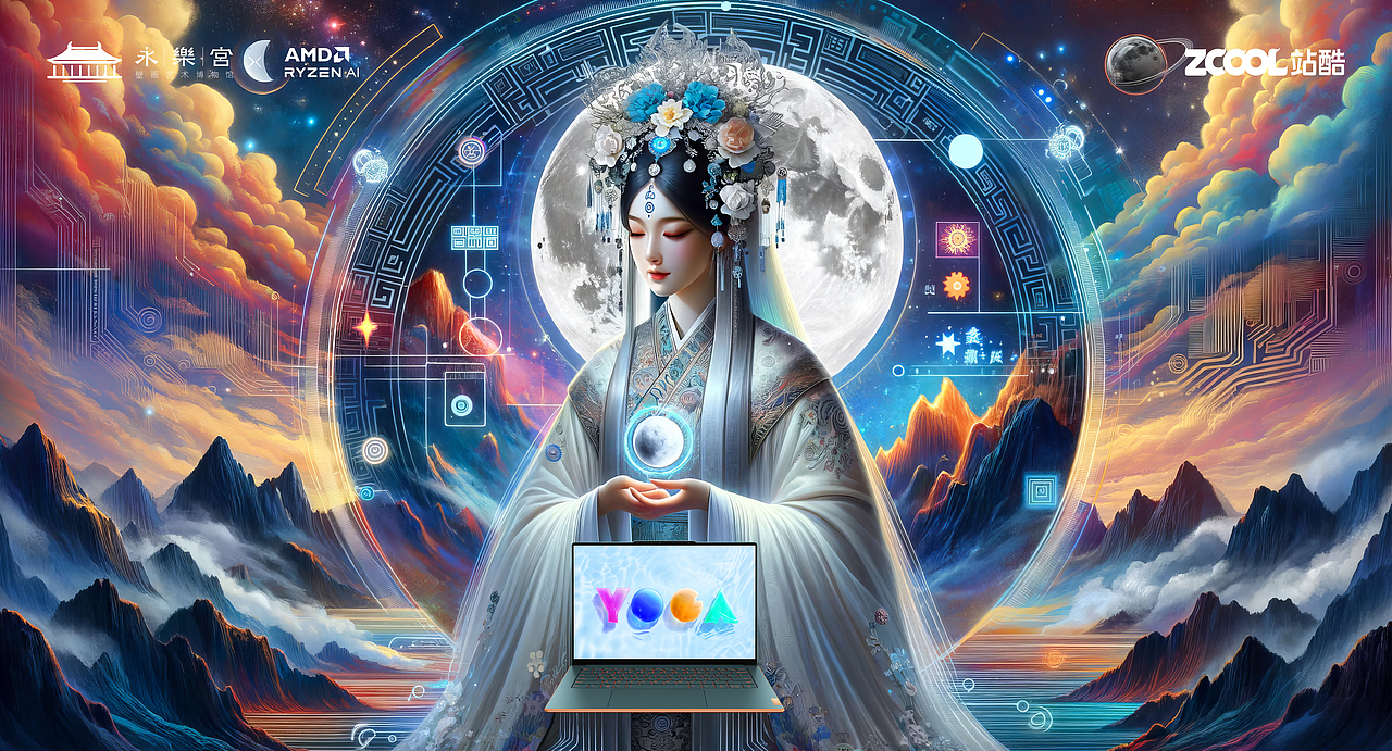 数字仙境：AMD与永乐宫共绘科技仙境！（图ZMzU4NzYxNTUy） - AI作品 - 站酷设计师不耳创意设计原创素材 - 站酷ZCOOL