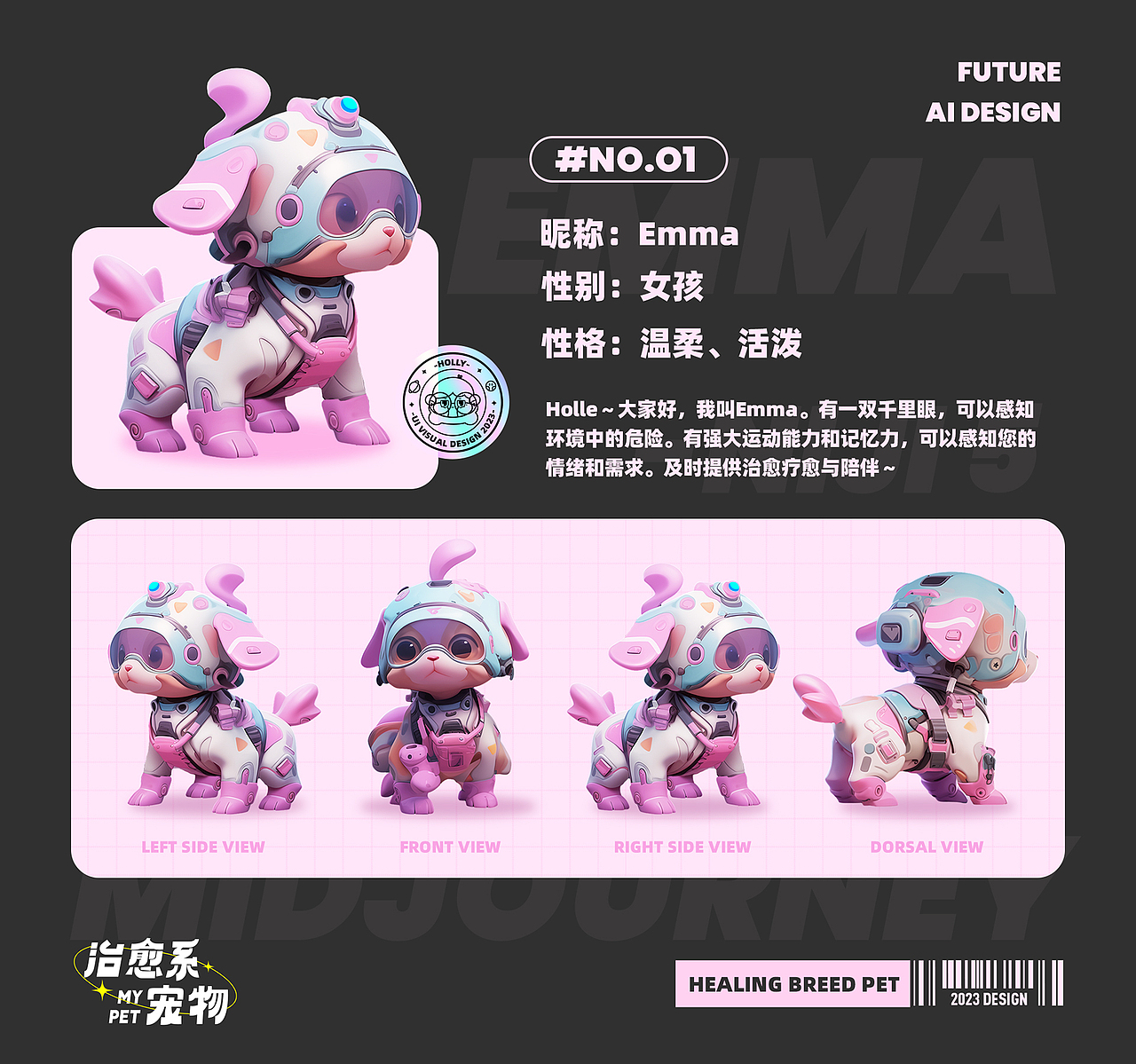 我的治愈系宠物｜未来AI设计（图ZMzU1ODMyNjcy） - IP形象 - 站酷设计师设计师Holly原创素材 - 站酷ZCOOL