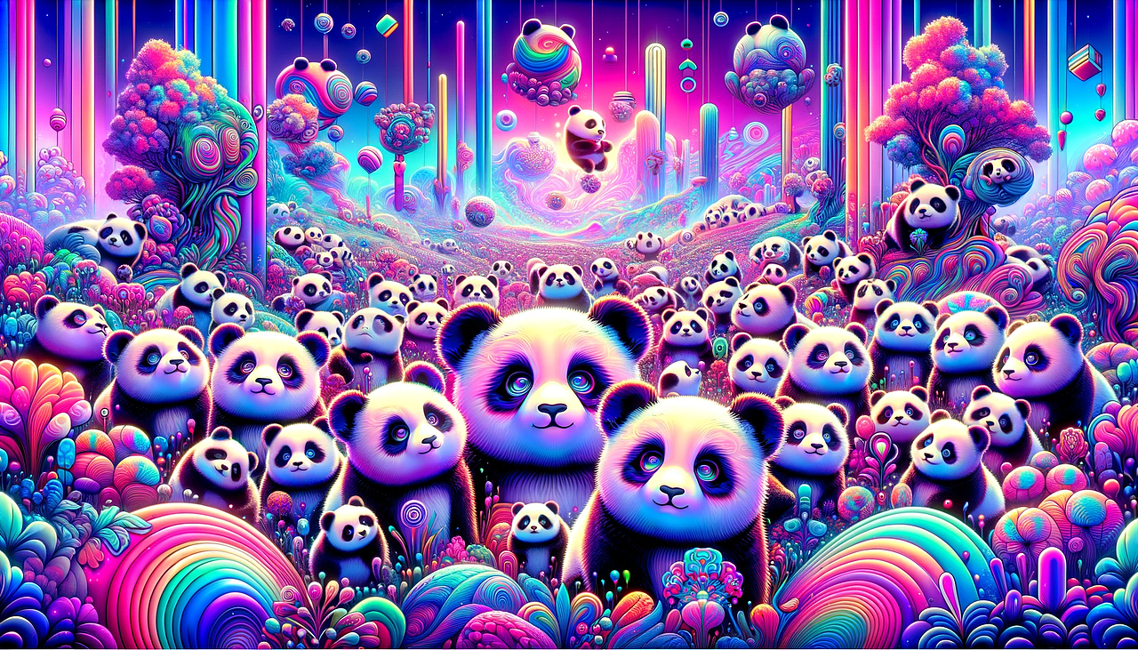 梦幻熊猫王国（图ZMzU1NzkxNjQ0） - AI作品 - 站酷设计师JUNJUN9494原创素材 - 站酷ZCOOL