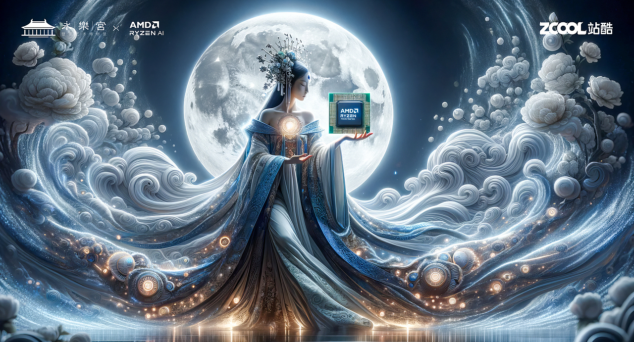 数字仙境：AMD与永乐宫共绘科技神话！（图ZMzU4NzYyMDA4） - AI作品 - 站酷设计师不耳创意设计原创素材 - 站酷ZCOOL