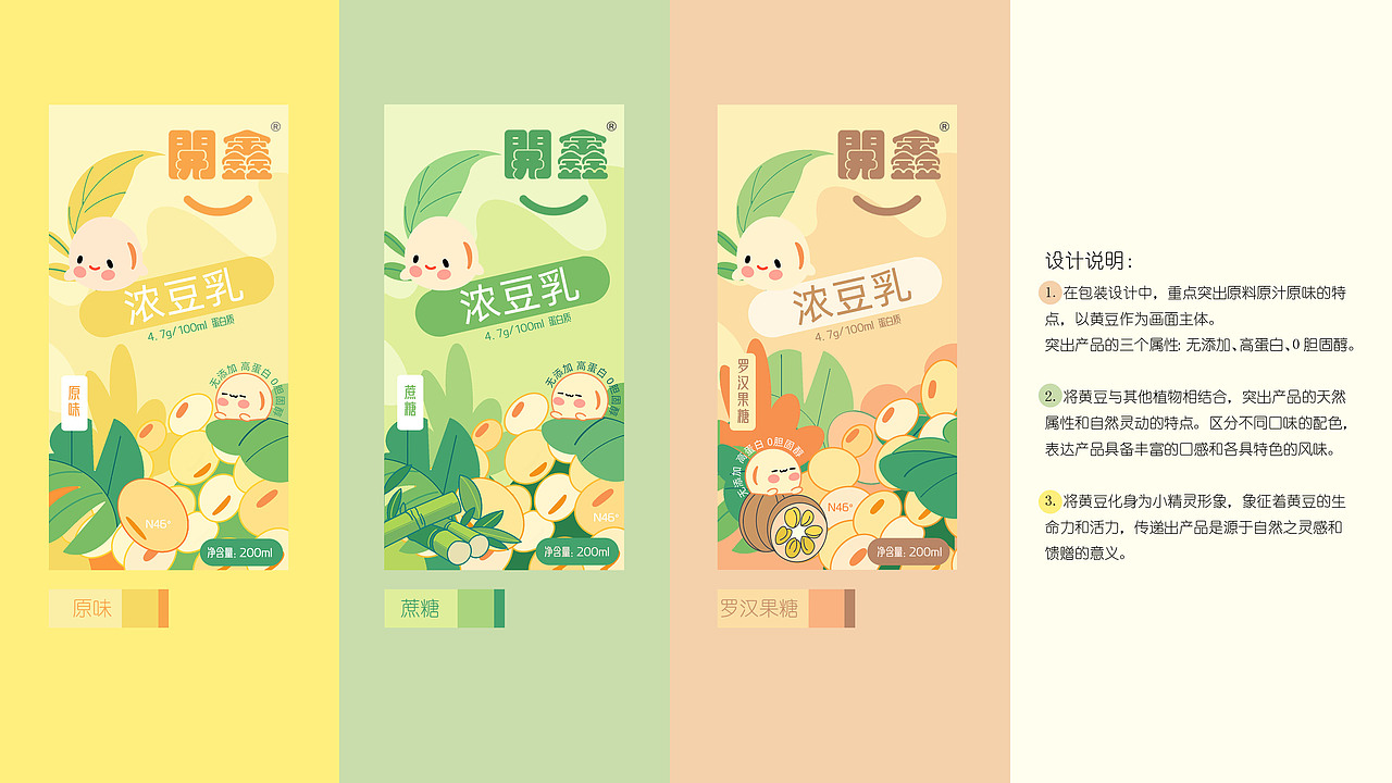開鑫浓豆乳包装设计丨”豆“很美味