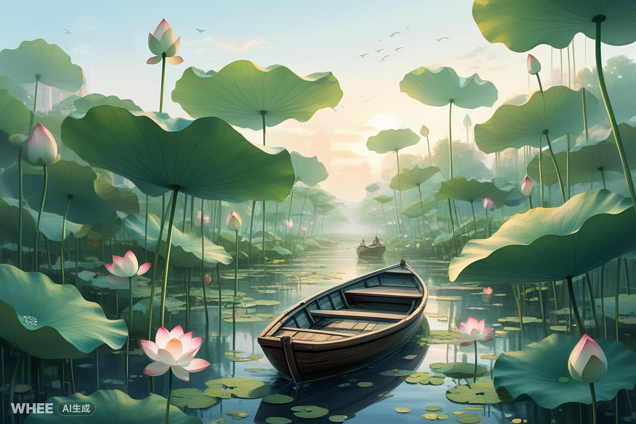 如梦令·常记溪亭日暮-WHEE（图ZMzY1ODYzNjIw） - AI作品 - 站酷设计师舒萱呀原创素材 - 站酷ZCOOL
