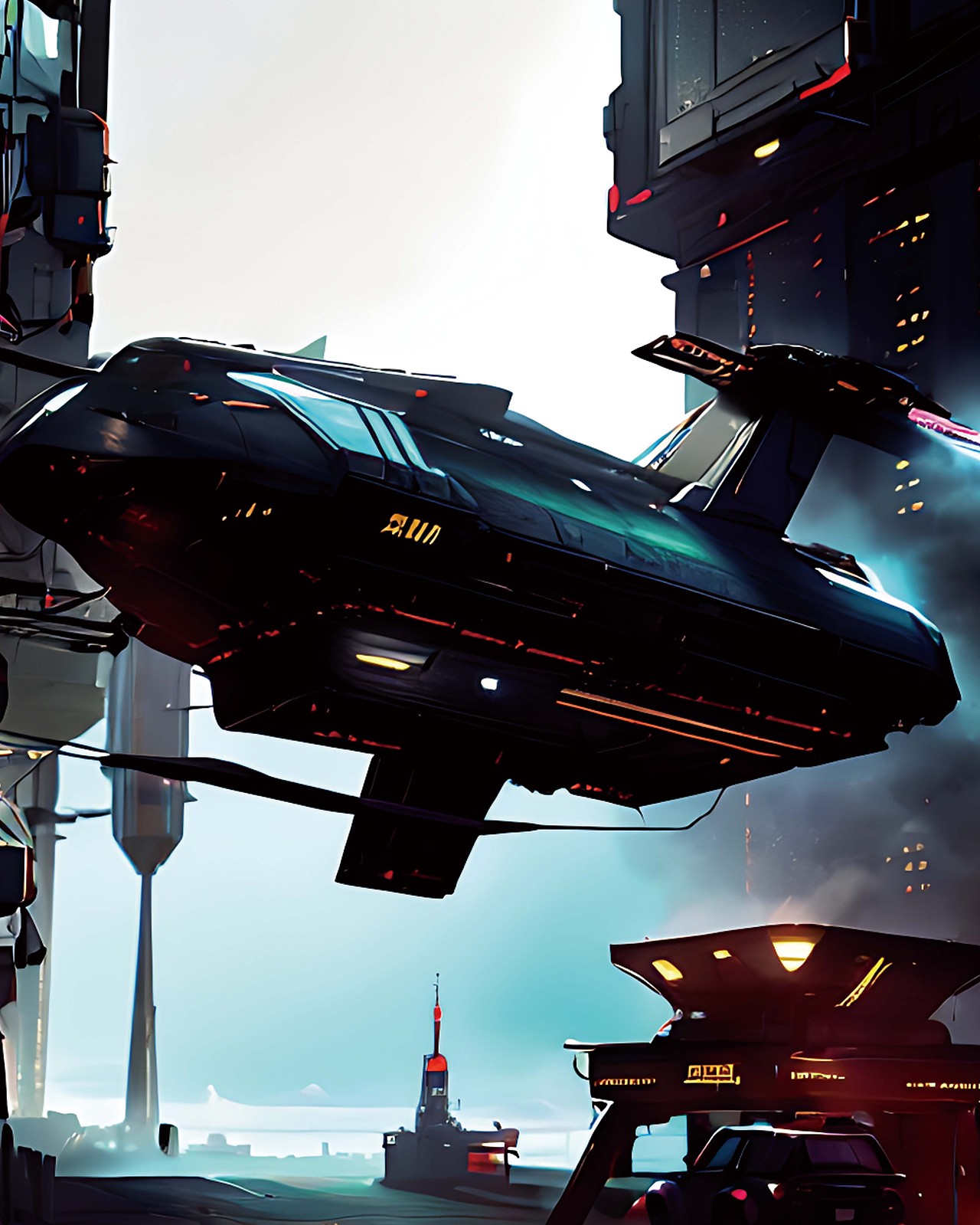 未来赛博朋克科技建筑