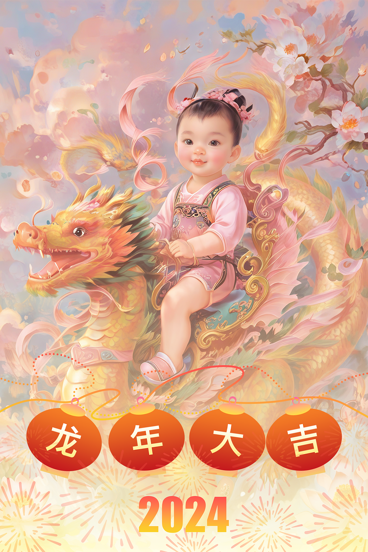 龙年守护神(图ZMzYwNTYzMjU2) - AI作品 - 站酷设计师棉棉的绘画原创素材 - 站酷ZCOOL