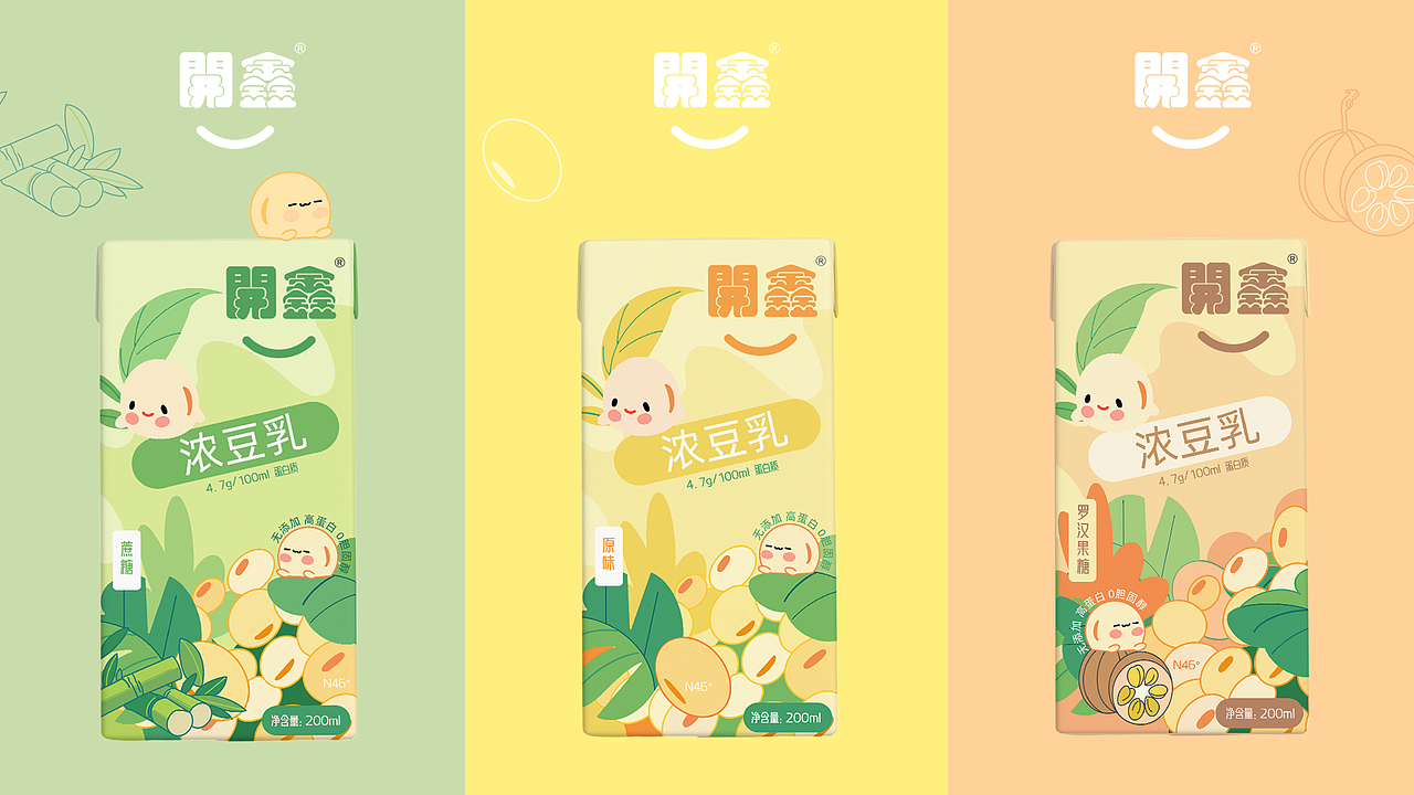 開鑫浓豆乳包装设计丨”豆“很美味