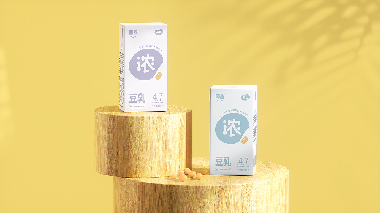 開鑫浓豆乳 | 健康本味，一口天然“浓”（图ZMzUyMzg0MTM2） - 包装 - 站酷设计师阿桃ATAO原创素材 - 站酷ZCOOL