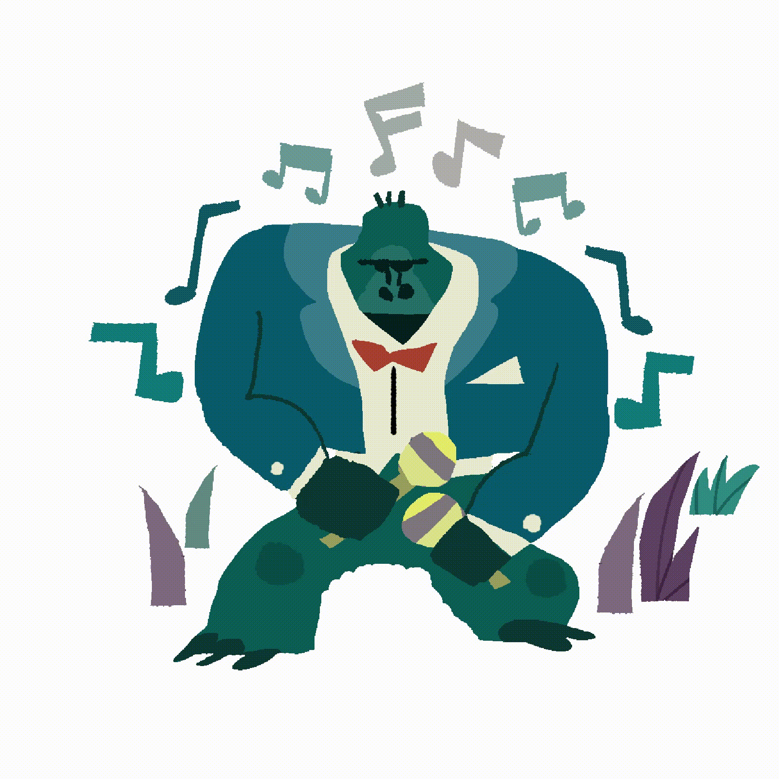 动物乐队🎵（图ZMzY1NDIwNTcy） - 艺术插画 - 站酷设计师木木梦原创素材 - 站酷ZCOOL