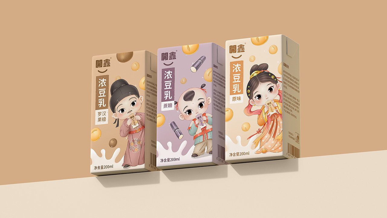 開鑫豆乳包装设计|历史与文化的传承