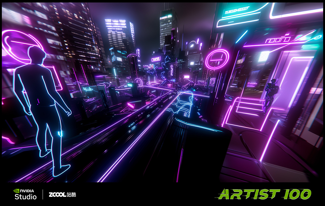 未来城市之绚烂夜生活