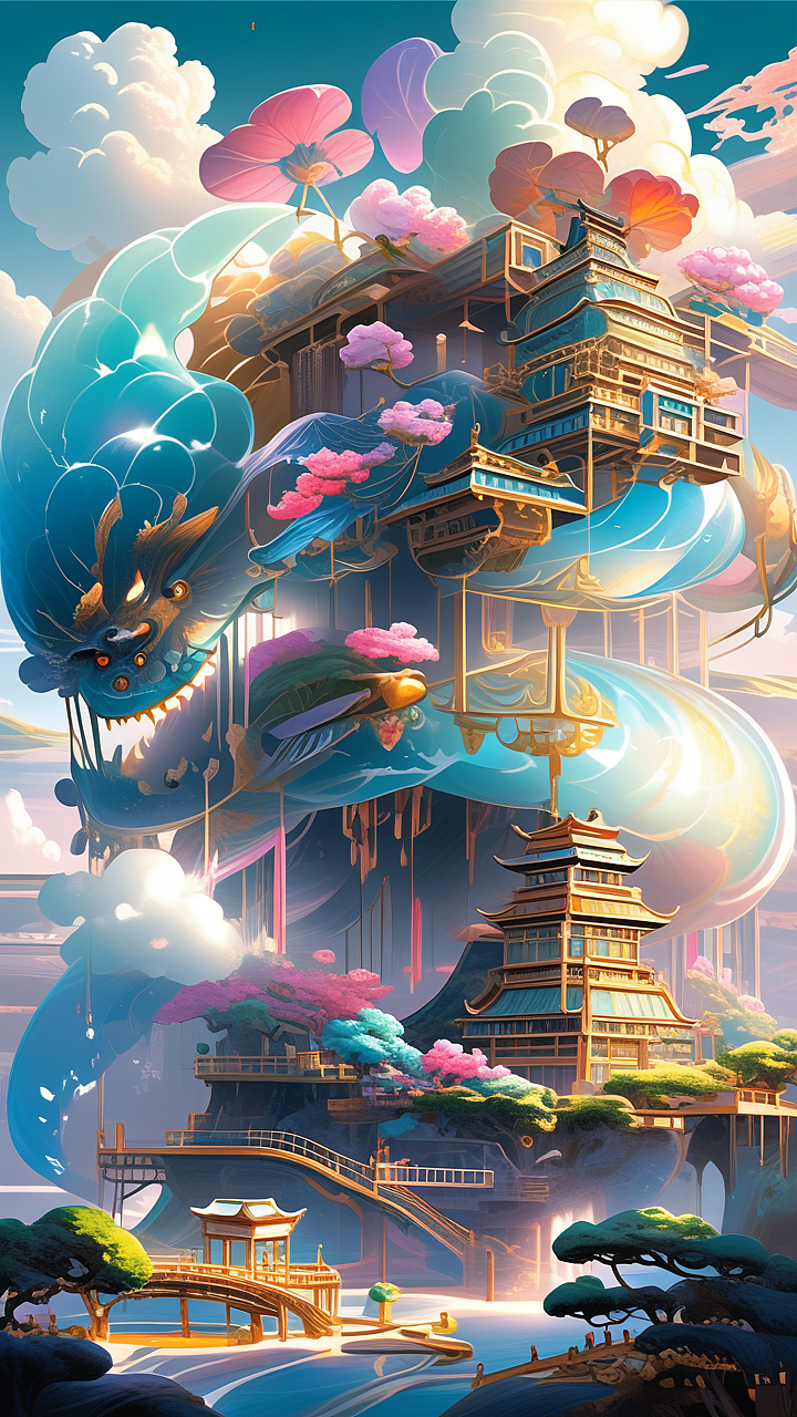 天空之城（圖ZMzY4NTM3ODIw） - AI作品 - 站酷設(shè)計(jì)師愛(ài)污及污原創(chuàng)素材 - 站酷ZCOOL