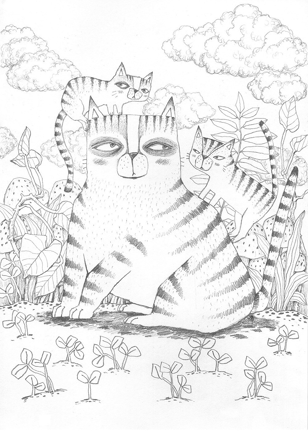 动物插画 狗、黄猫、青蛙、老鼠、狮子、鼹鼠、蓝猫、南极企鹅和北极熊（图ZMzYzNDQyNjEy） - 艺术插画 - 站酷设计师画儿晴天原创素材 - 站酷ZCOOL