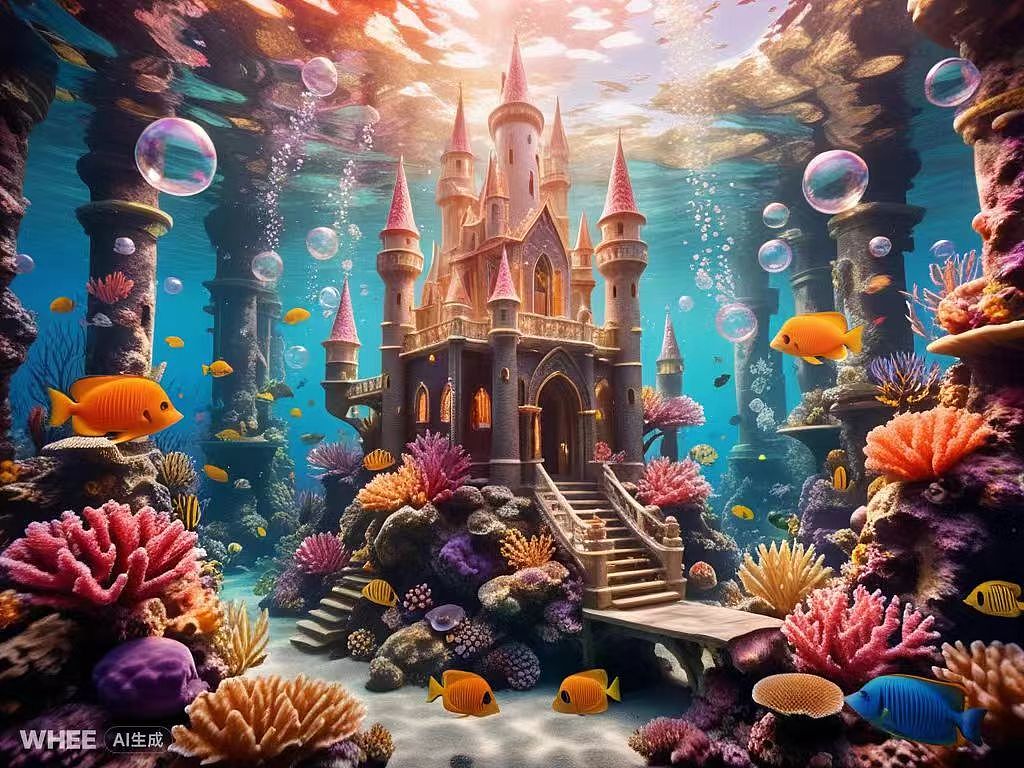 海的女儿新编：爱丽儿的蔚蓝归途（图ZMzY5ODY2MjQ4） - AI作品 - 站酷设计师R橘next原创素材 - 站酷ZCOOL