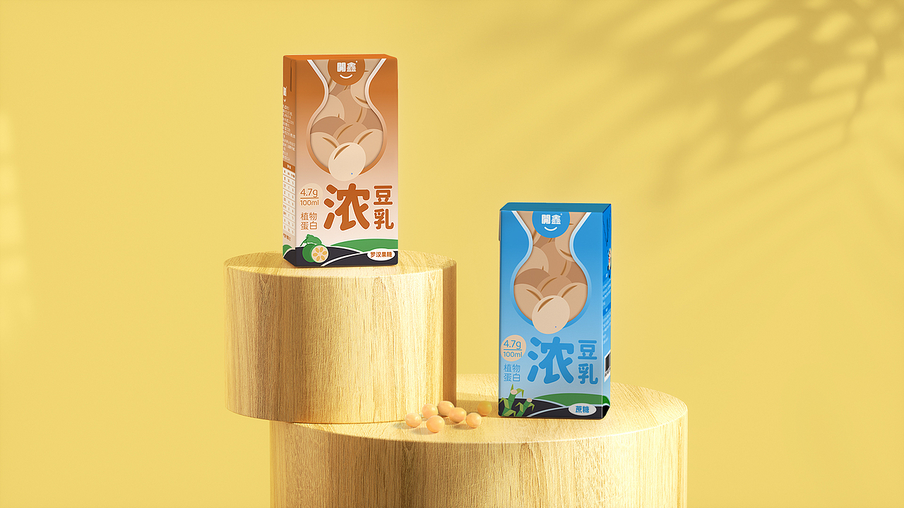 開鑫浓豆乳品牌包装设计丨榨干豆汁
