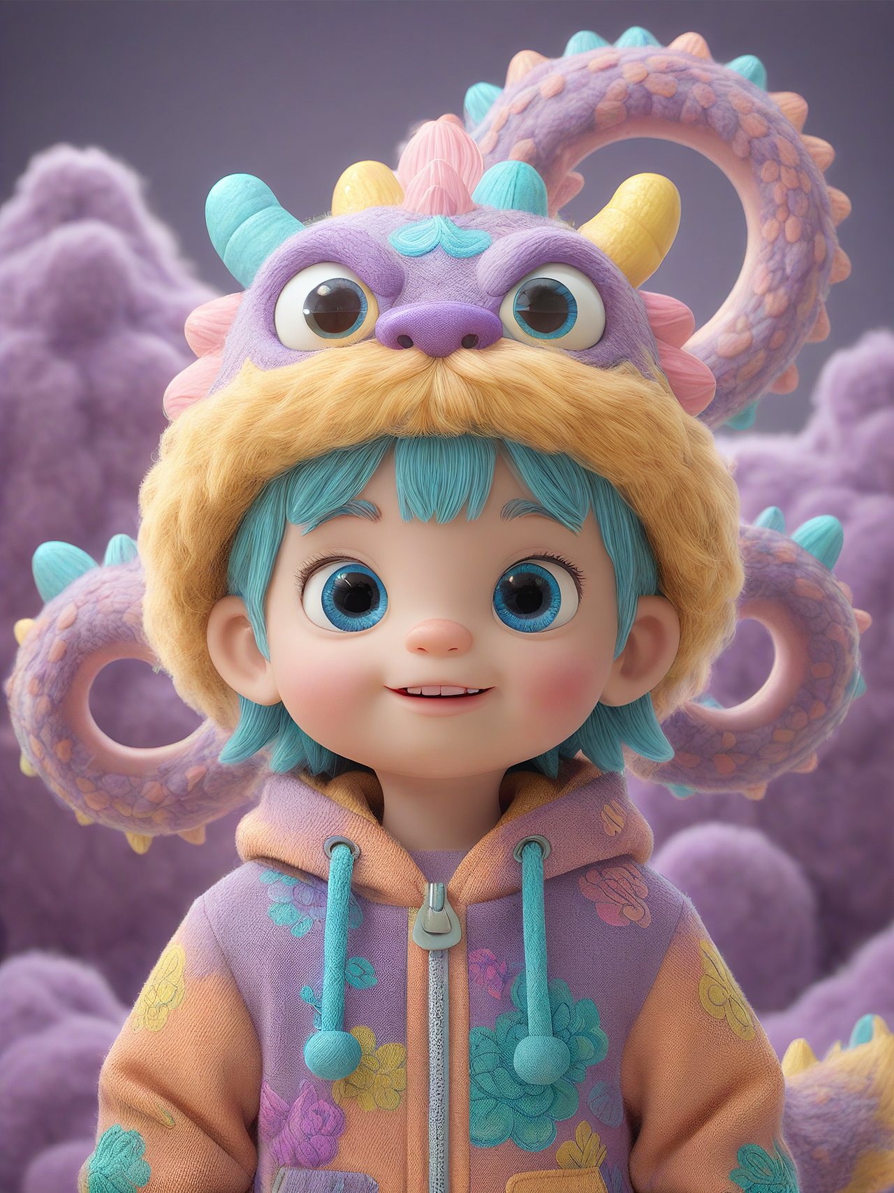 用WHEE生成的超可爱的龙年守护神~（图ZMzU5NDAzODY0） - AI作品 - 站酷设计师好消息哇原创素材 - 站酷ZCOOL