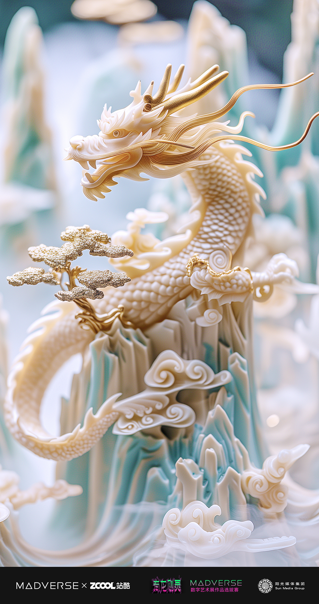【有龙则灵】金龙玉脉（图ZMzY3NDYyNTY4） - AI作品 - 站酷设计师桑绿绿绿绿原创素材 - 站酷ZCOOL
