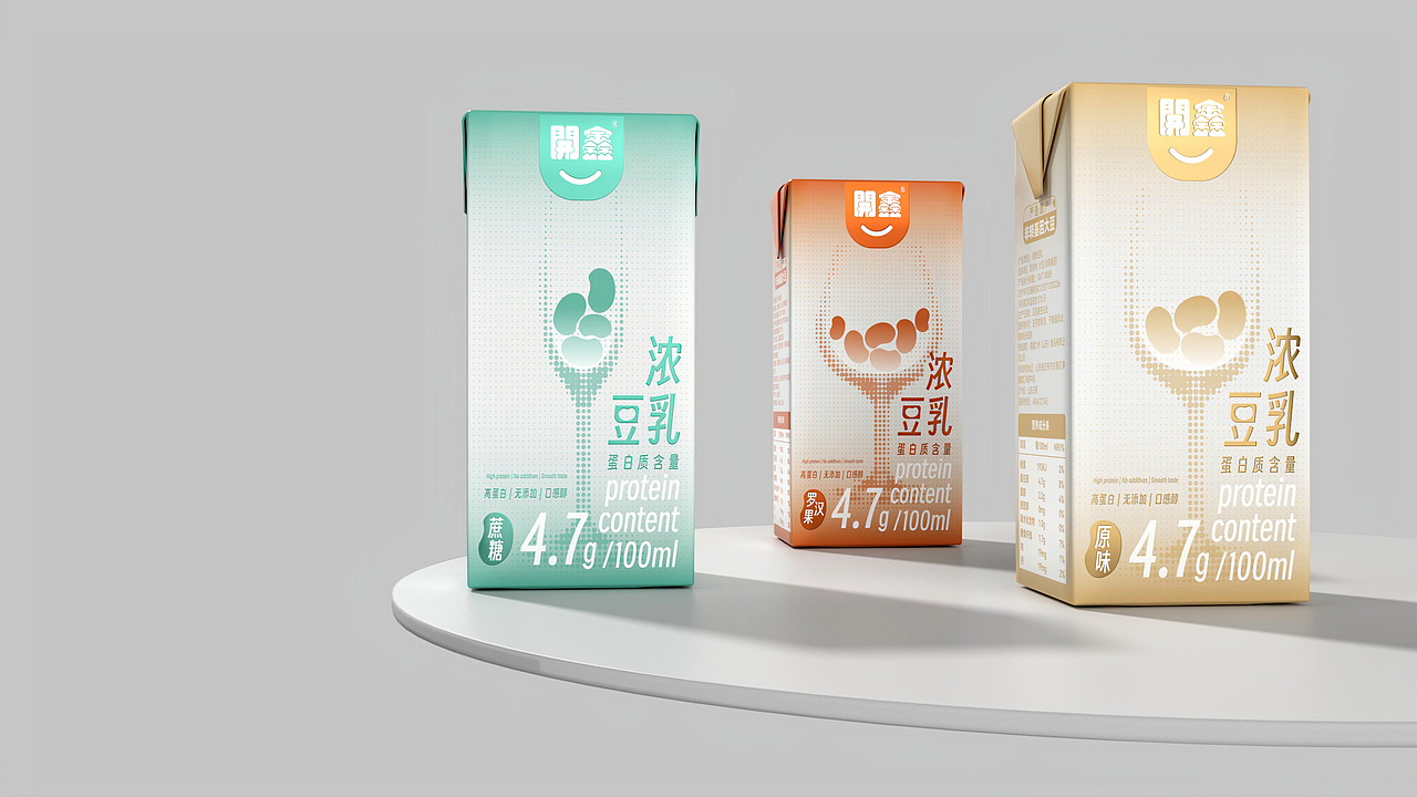 開鑫浓豆乳包装设计「開鑫干杯，健康加倍」（图ZMzUxMjY5NjYw） - 包装 - 站酷设计师半夢半醒原创素材 - 站酷ZCOOL