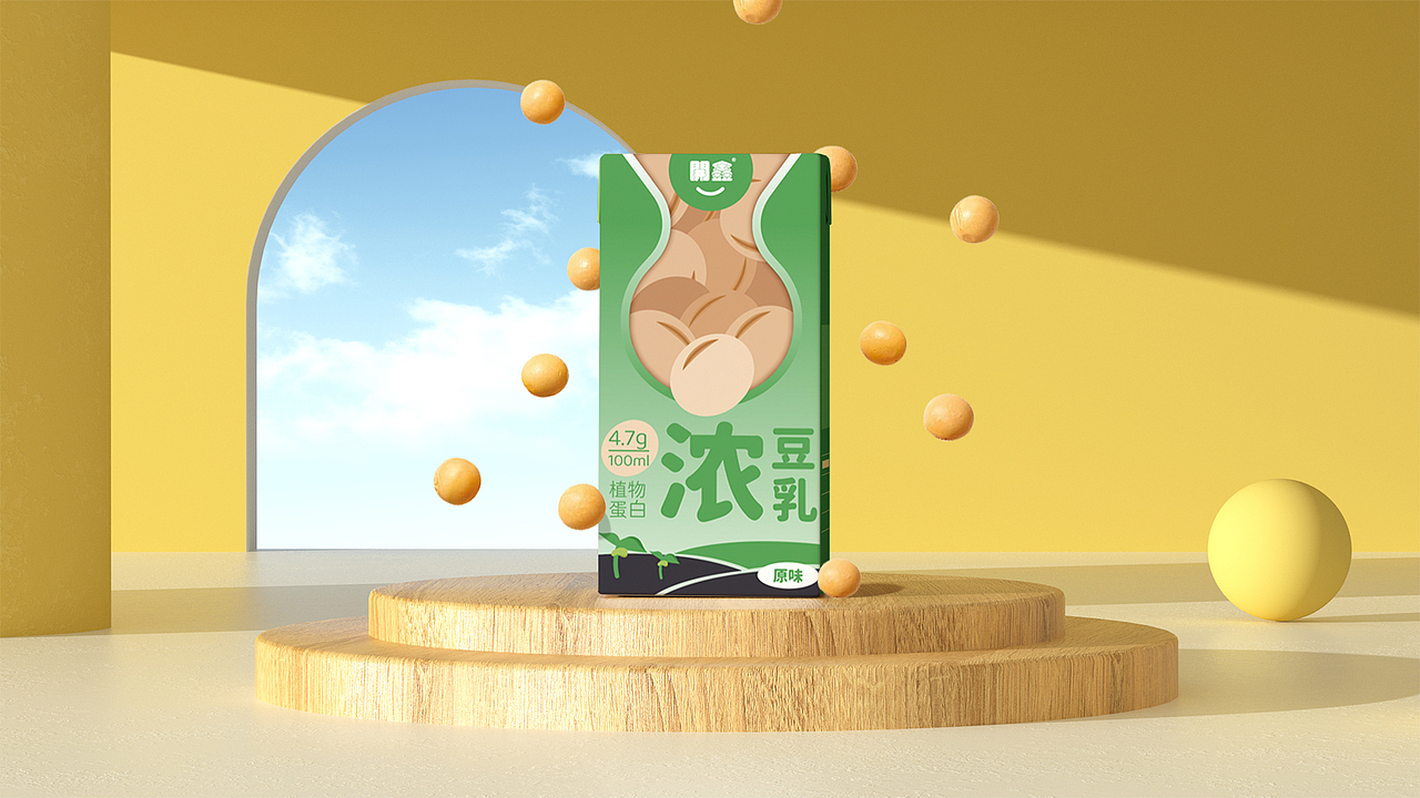 開鑫浓豆乳品牌包装设计丨榨干豆汁