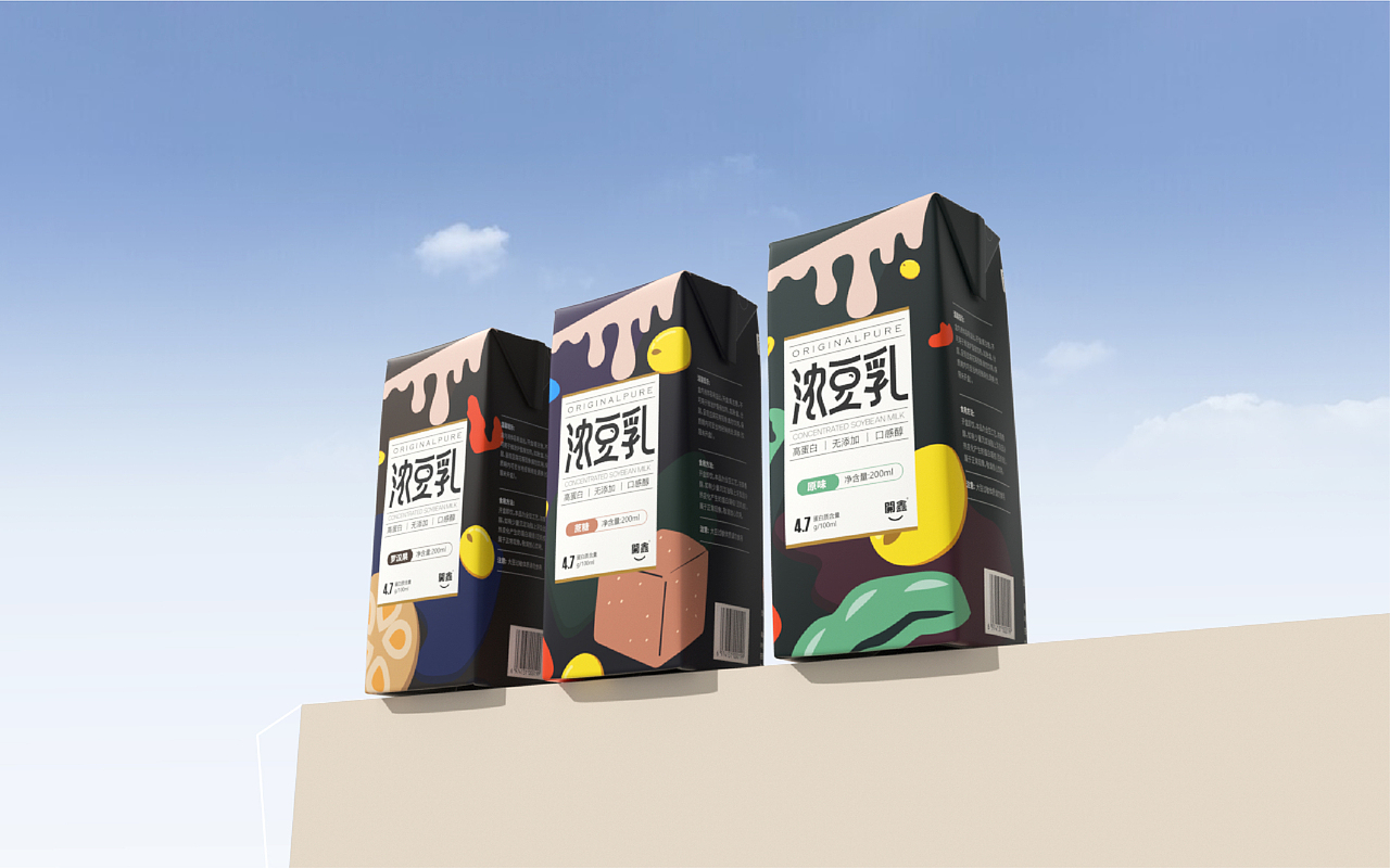 开鑫浓豆乳包装设计（图ZMzUyMTQ5MDQ0） - 包装 - 站酷设计师夏禾lab原创素材 - 站酷ZCOOL
