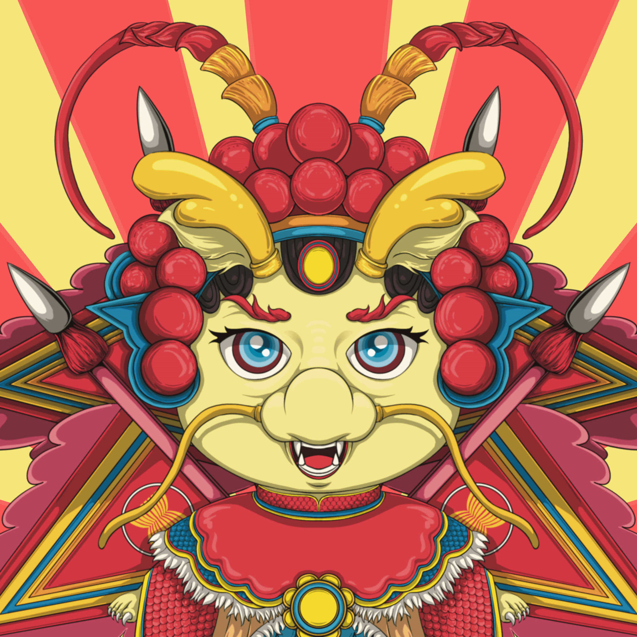 中国-东盟“龙小戎”IP形象设计