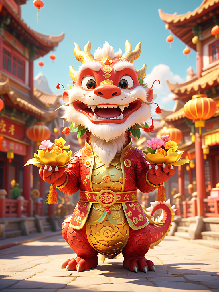 “龙憨憨”守护神（图ZMzU4OTIxMjk2） - AI作品 - 站酷设计师鲤鱼怪原创素材 - 站酷ZCOOL