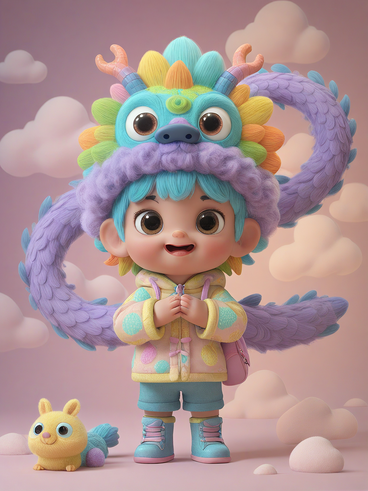 用WHEE生成的超可爱的龙年守护神~（图ZMzU5NDAzOTA4） - AI作品 - 站酷设计师好消息哇原创素材 - 站酷ZCOOL