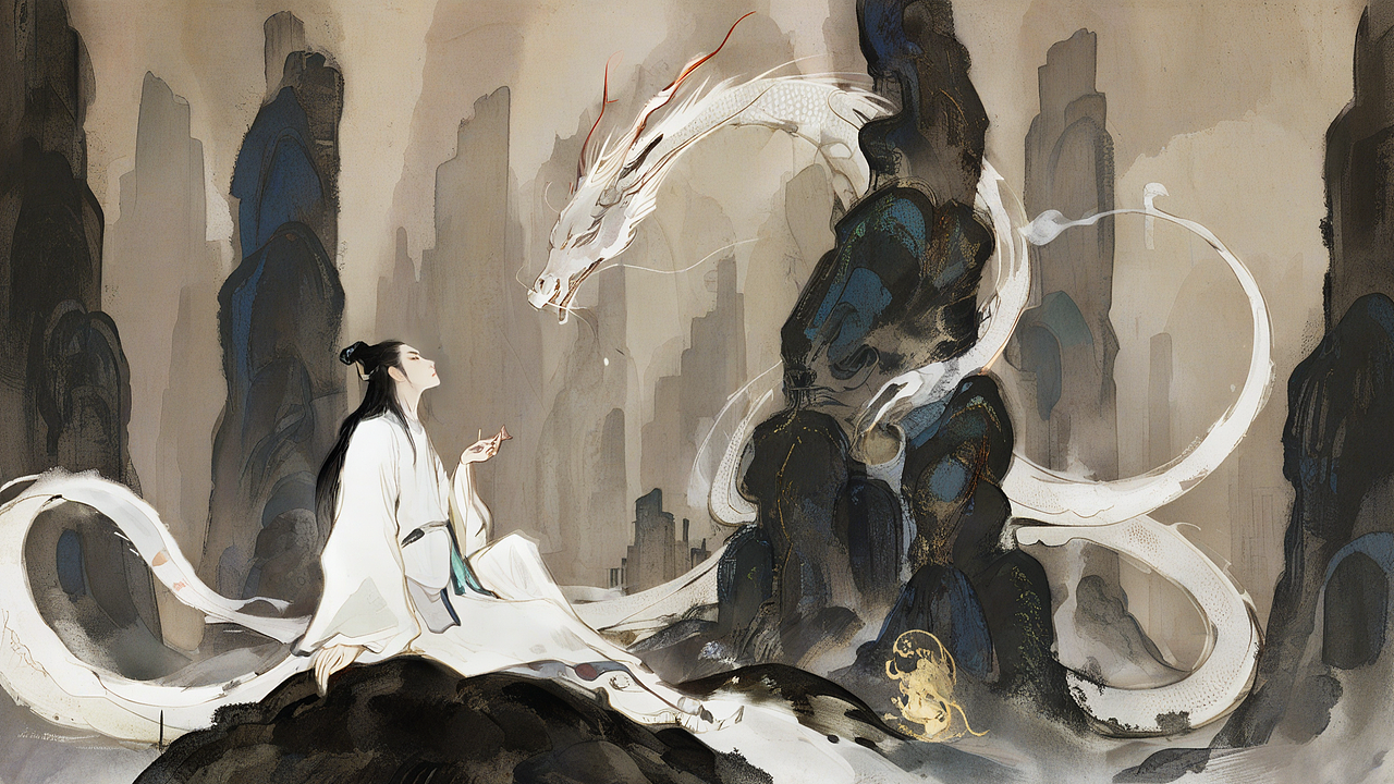 《我的龙年AI守护神——善恶双生》（图ZMzU4NjE4MjMy） - AI作品 - 站酷设计师炸毛巫婆原创素材 - 站酷ZCOOL