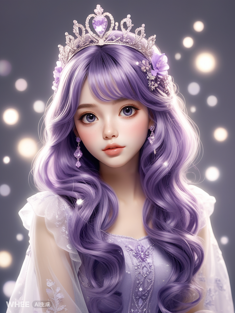 魔法公主可爱紫色头发手办IP