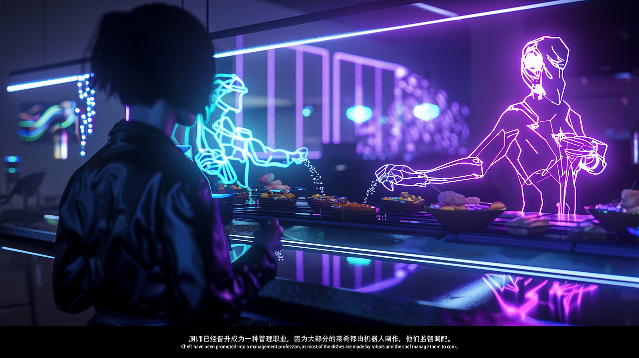 未来城市之绚烂夜生活