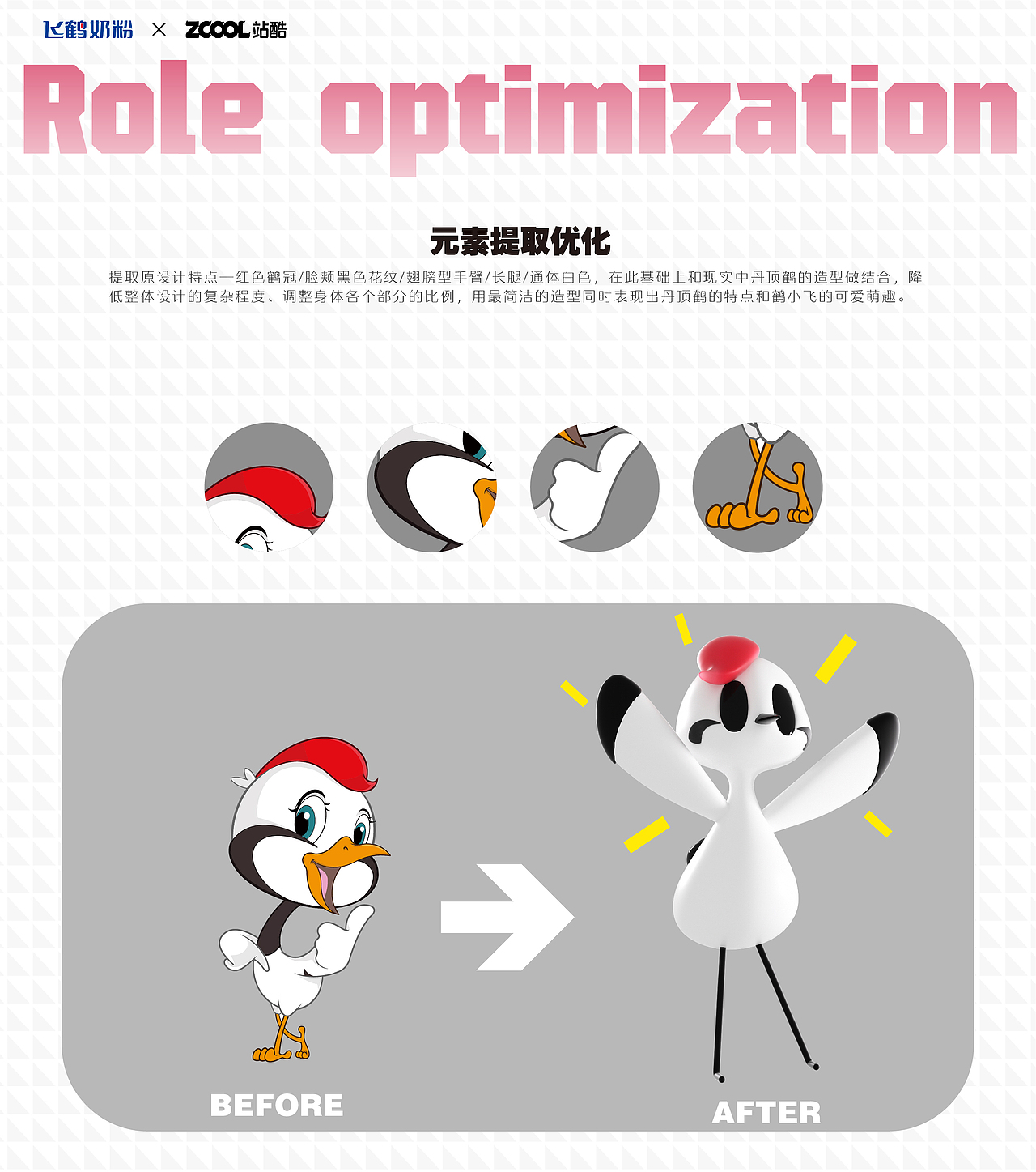 飞鹤家族走花路！！——IP形象大升级（图ZMzM4Njk5MTEy） - IP形象 - 站酷设计师春日部的女开子原创素材 - 站酷ZCOOL