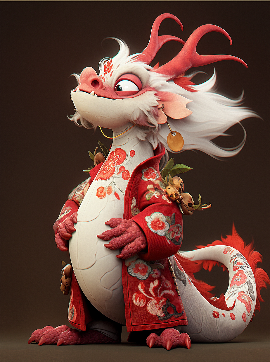 龙年小小守护神（图ZMzU5NDU3NTg0） - AI作品 - 站酷设计师酒沾青衫原创素材 - 站酷ZCOOL