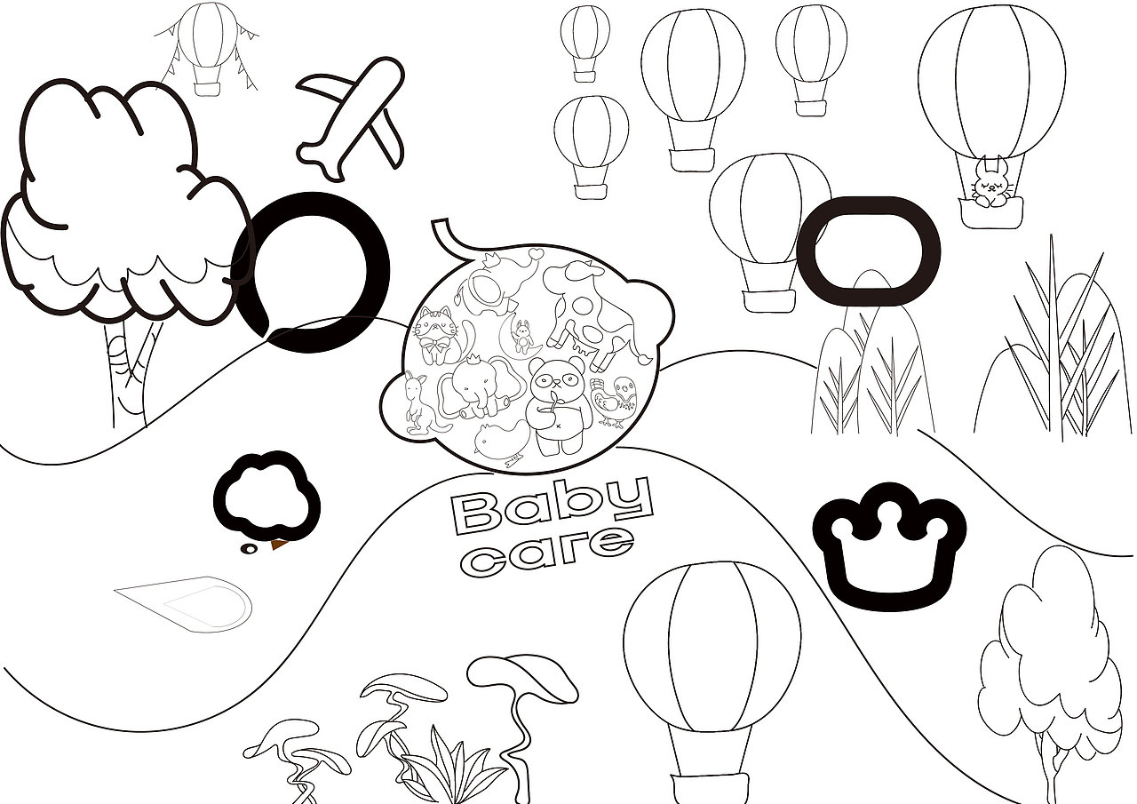 BabyCare---动物森林（图ZMzU0NTkyMDY4） - 海报 - 站酷设计师Z887667730原创素材 - 站酷ZCOOL