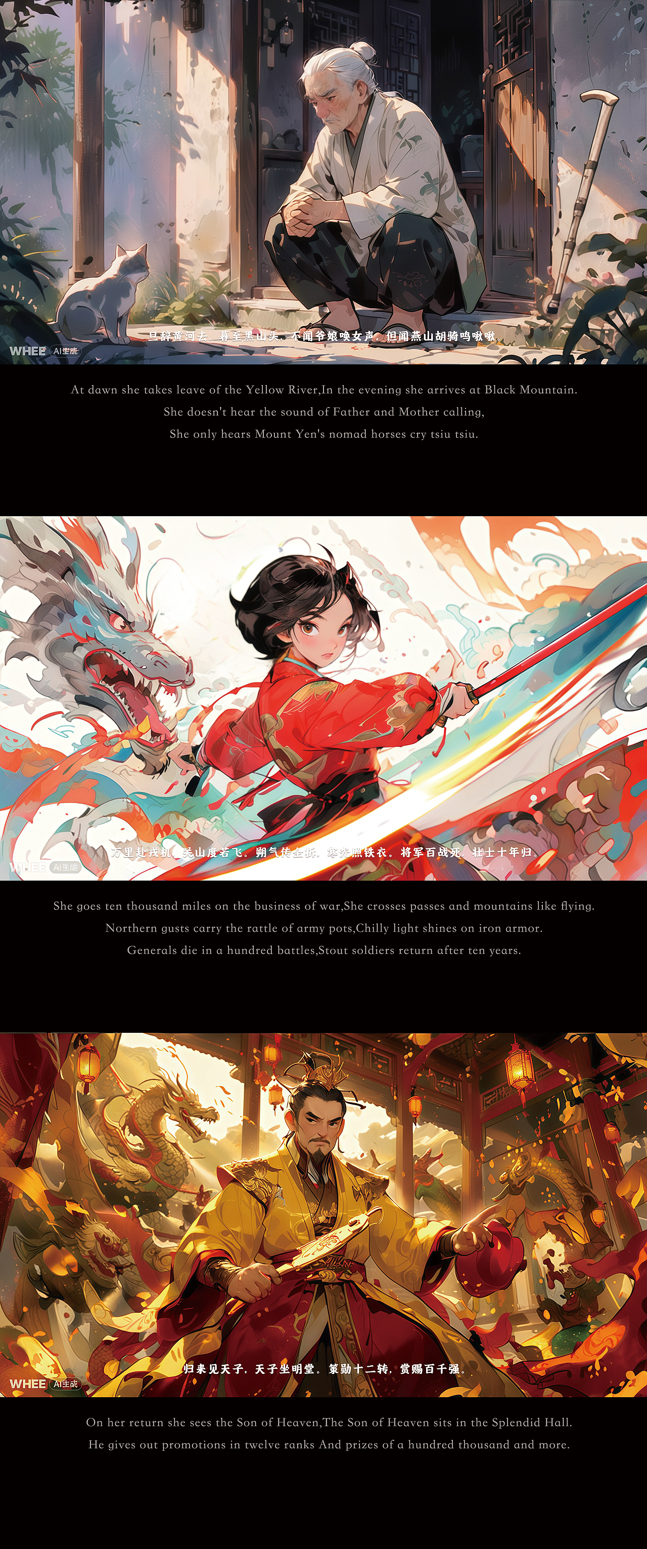 木兰辞 - AI童话故事绘(图ZMzcwNDA4OTUy) - AI作品 - 站酷设计师雪克原创素材 - 站酷ZCOOL