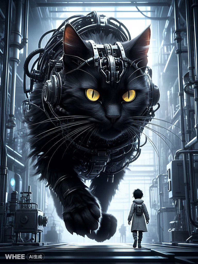 《穿靴子的猫》之逃出实验室（图ZMzY4MzAzMTgw） - AI作品 - 站酷设计师摸鱼小仙子原创素材 - 站酷ZCOOL