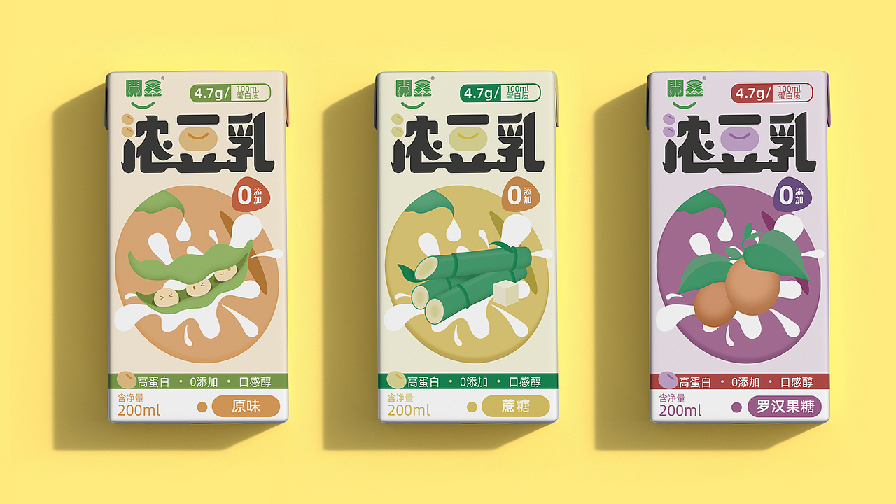 開鑫浓豆乳包装设计（图ZMzUyMTQzNjc2） - 商业插画 - 站酷设计师一块豆甫原创素材 - 站酷ZCOOL