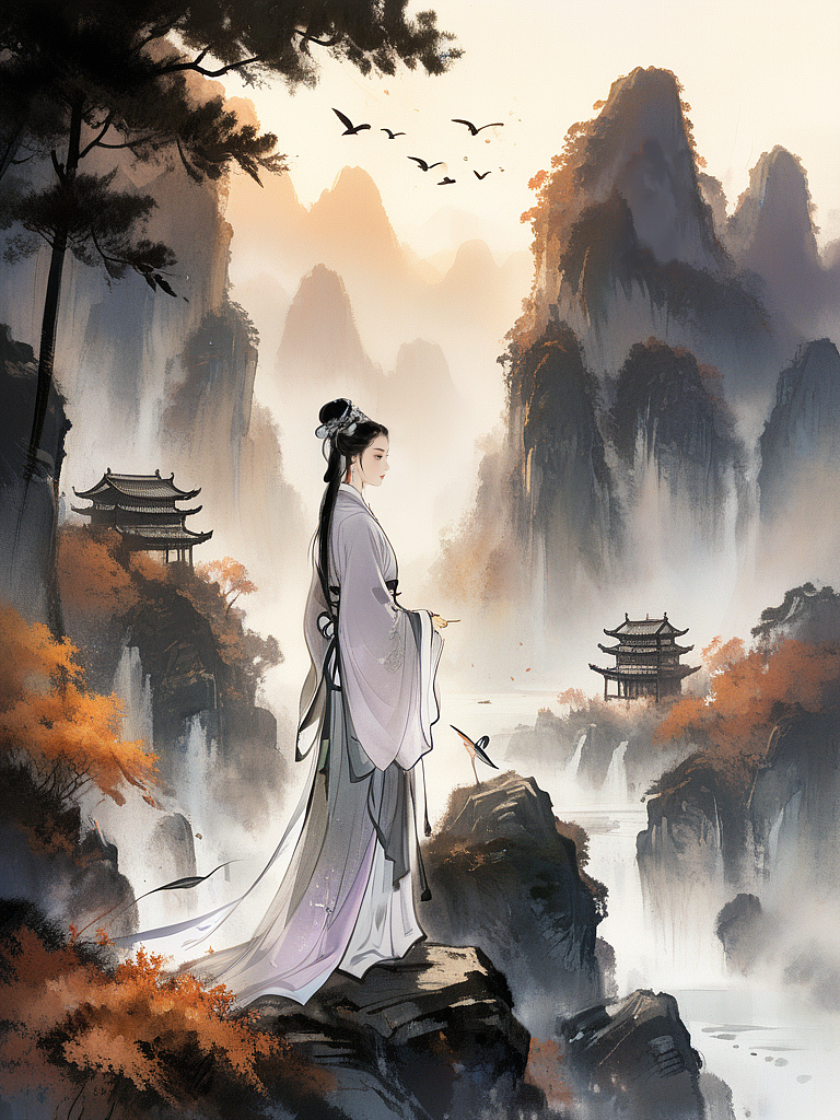 落 花 人 独 立 ， 微 雨 燕 双 飞（图ZMzY0OTAxNzQw） - AI作品 - 站酷设计师我的小命原创素材 - 站酷ZCOOL