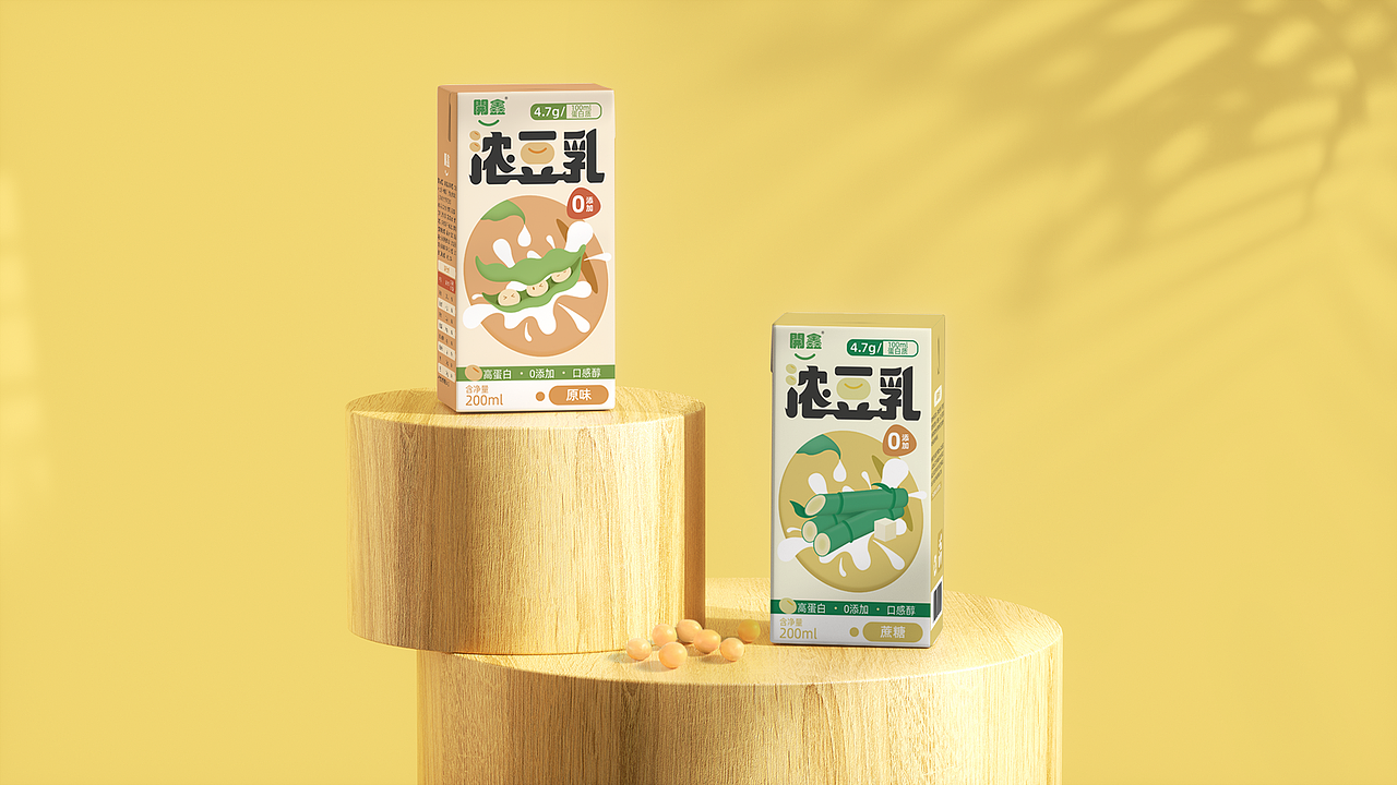 開鑫浓豆乳包装设计（图ZMzUyMTQzNjU2） - 商业插画 - 站酷设计师一块豆甫原创素材 - 站酷ZCOOL