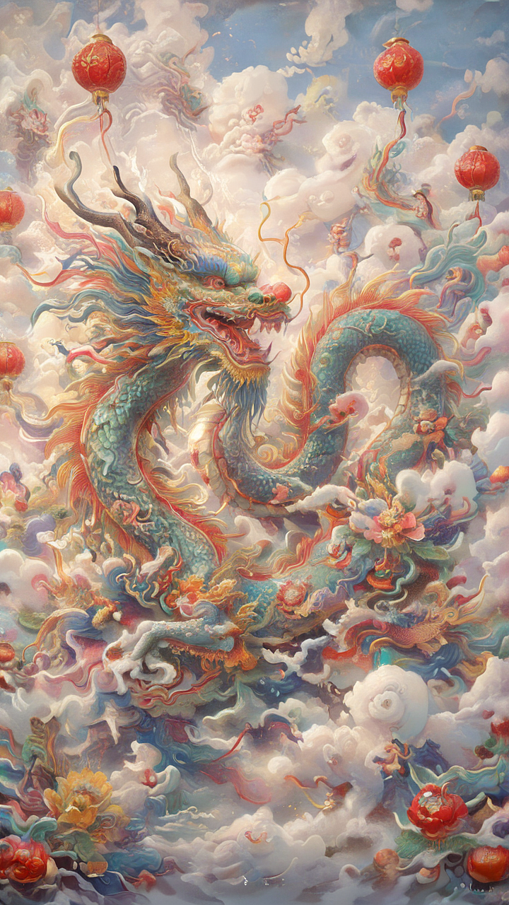 龙舞九天报春来（图ZMzYwMjc2OTAw） - AI作品 - 站酷设计师王小咩说咩原创素材 - 站酷ZCOOL