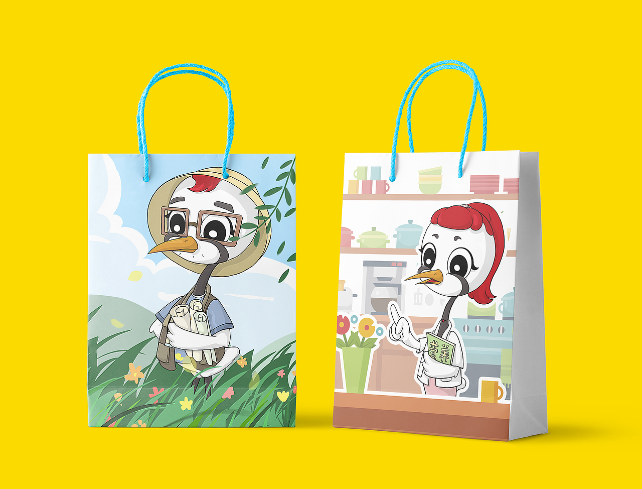 飛鶴家族IP形象設(shè)計（圖ZMzM4NDU4Mzgw） - IP形象 - 站酷設(shè)計師sunny科研插畫原創(chuàng)素材 - 站酷ZCOOL