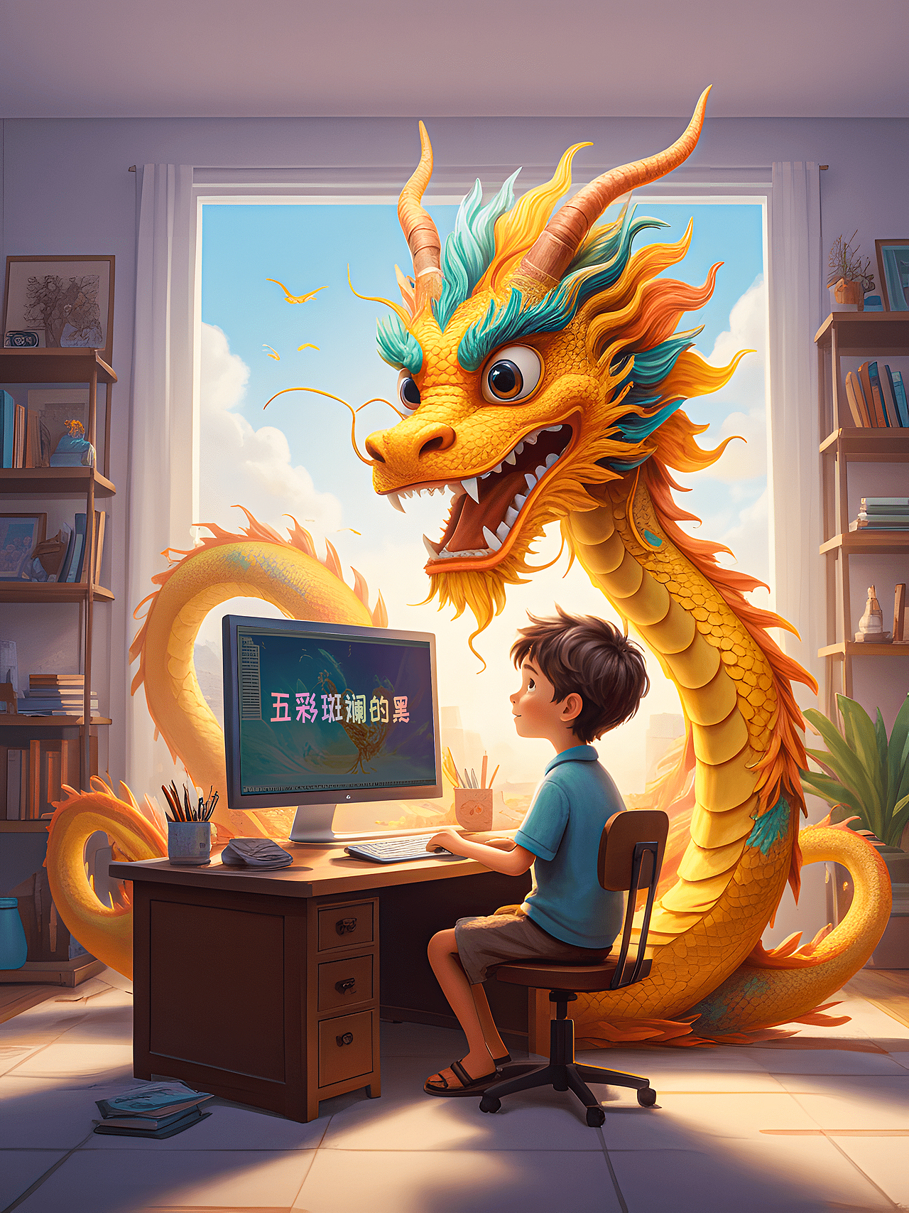 有龙则灵（图ZMzY2OTQ5NTMy） - AI作品 - 站酷设计师创梦社原创素材 - 站酷ZCOOL