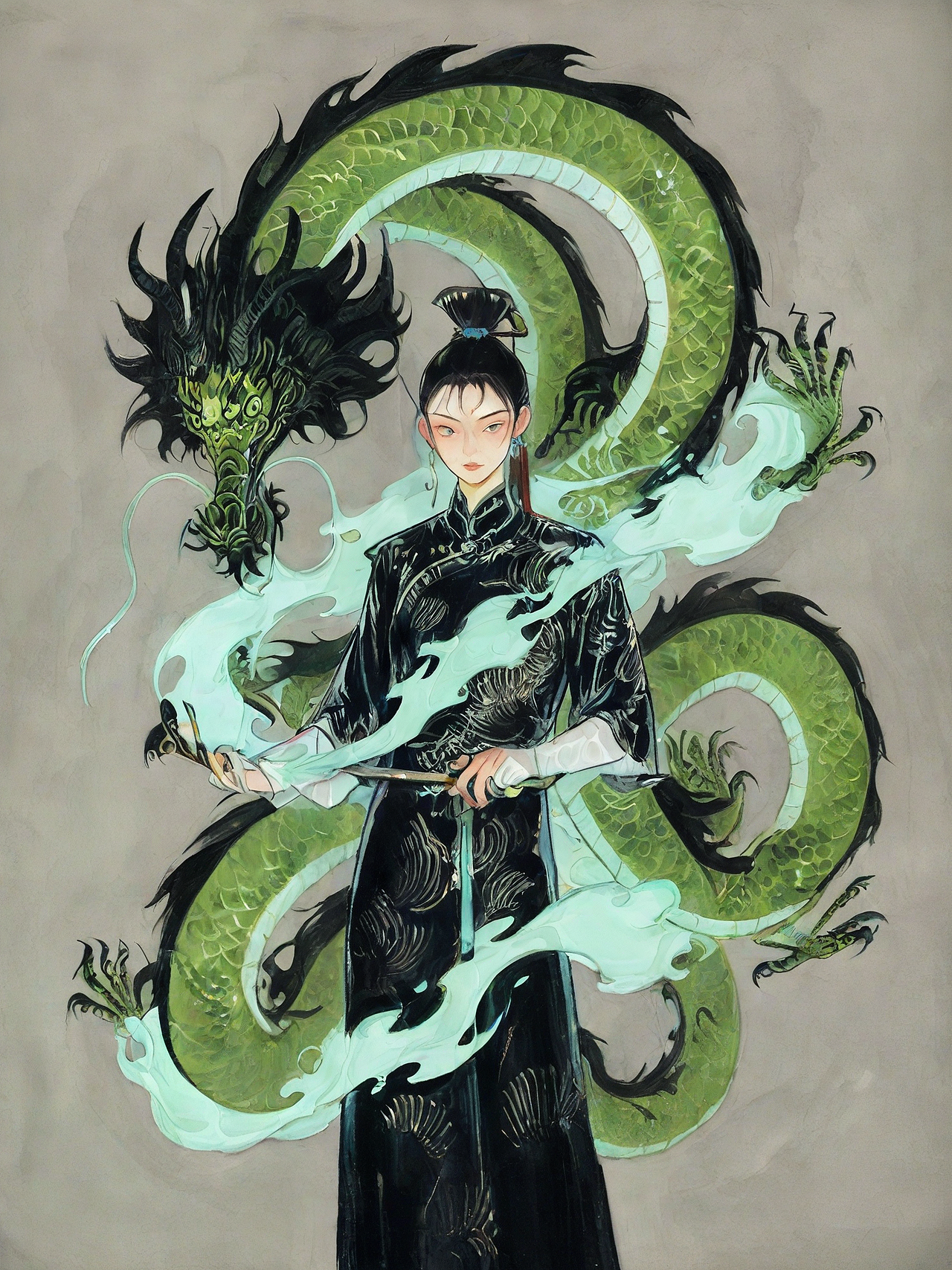 民间游龙（图ZMzYwMjYzMjQ4） - AI作品 - 站酷设计师軟軟的猫尾原创素材 - 站酷ZCOOL