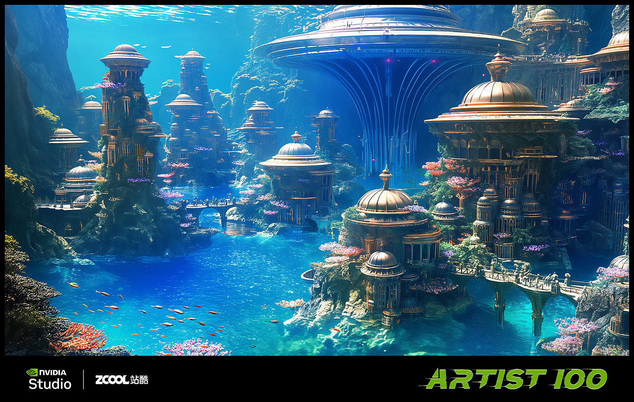 海中之城（图ZMzY4MDcyMDky） - AI作品 - 站酷设计师惗惗小Z原创素材 - 站酷ZCOOL