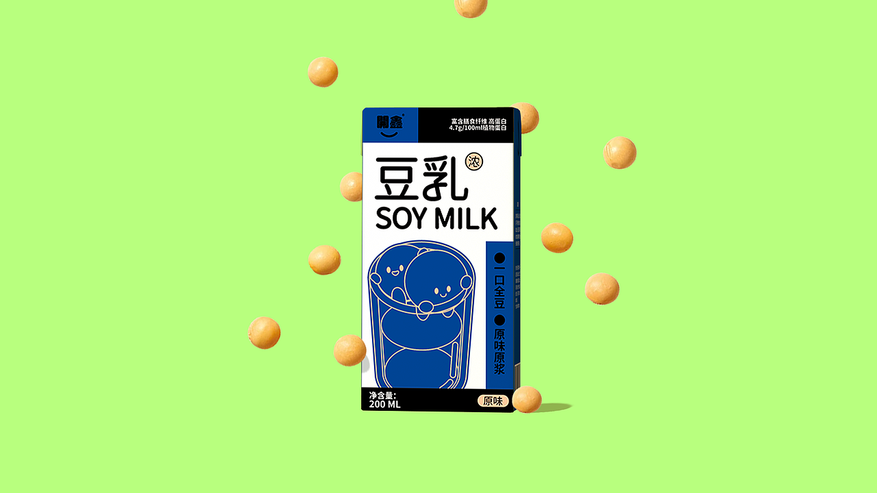 開鑫豆乳包装设计（图ZMzUyNDA4MzI0） - 包装 - 站酷设计师唐溜溜o原创素材 - 站酷ZCOOL