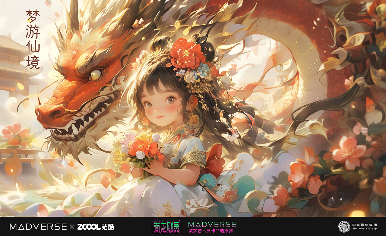 梦游仙境之有龙则灵（图ZMzY4MDc5MzQ0） - AI作品 - 站酷设计师梦柒柒原创素材 - 站酷ZCOOL