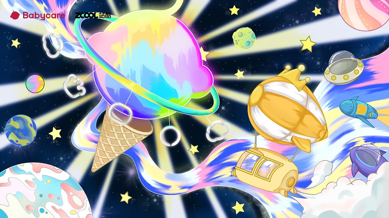 BABYCARE太空冒险之旅（图ZMzU0NjMzNzEy） - 海报 - 站酷设计师Z219117067原创素材 - 站酷ZCOOL