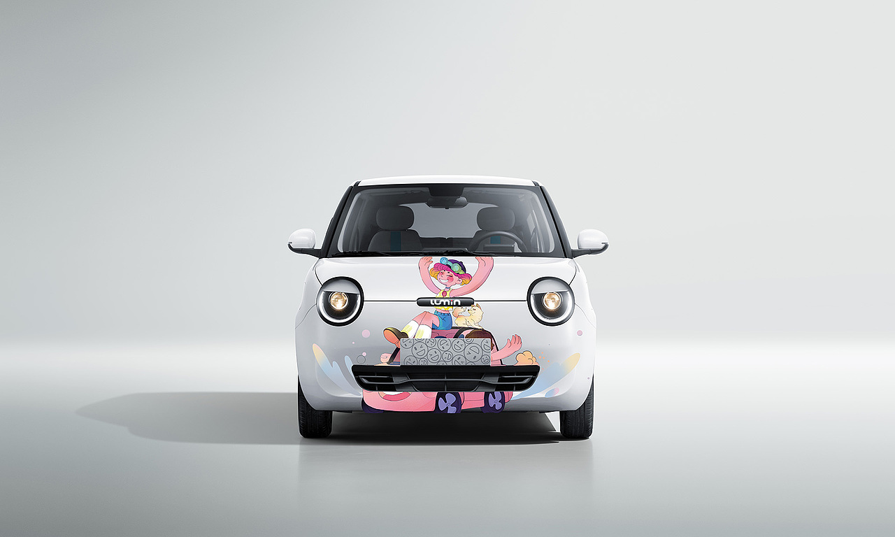 《糯米小姐的出行日常》-长安Lumin车贴设计大赛（图ZMzY3OTI1OTc2） - 图案 - 站酷设计师三原色RGB原创素材 - 站酷ZCOOL